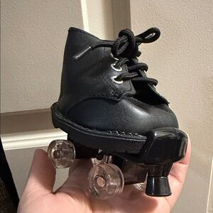 Black Build a Bear Rollerskates & combat boots